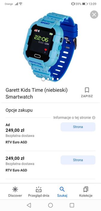 Nieużywany Smartwatch dla dziecka