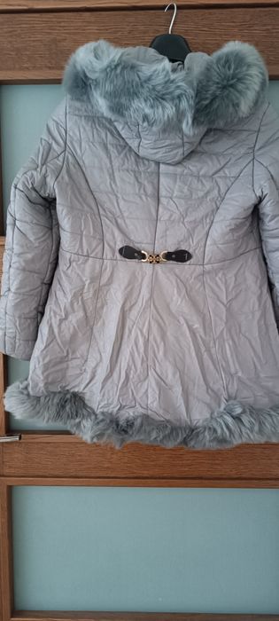 Nowa śliczna szara kurtka z kapturem