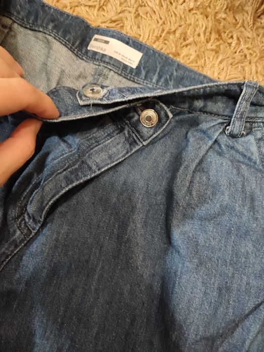 Стильні широкі  джинси bershka. Джынсы палаццо.Сині джинси кльош