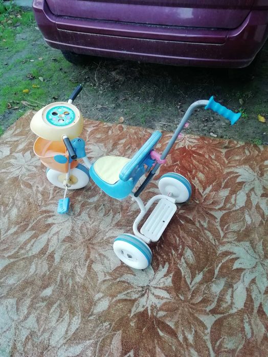 Велосипед трьохколісний з ручкою