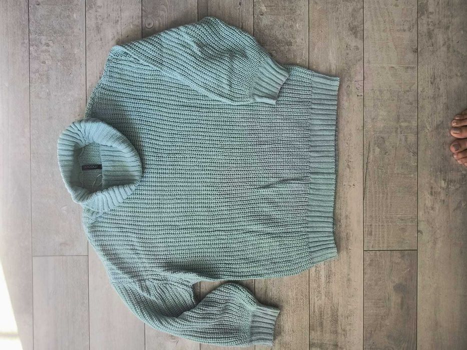 Sweter Golf miętowy oversize Moodo XS 34