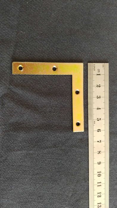 Novo 8 Esquadros planos de aço 60 X 10 X 1,25mm