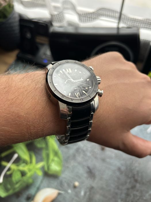Zegarek Bvlgari SD38S Czarno Srebrny/Chronografy/Tanio/Wys24H
