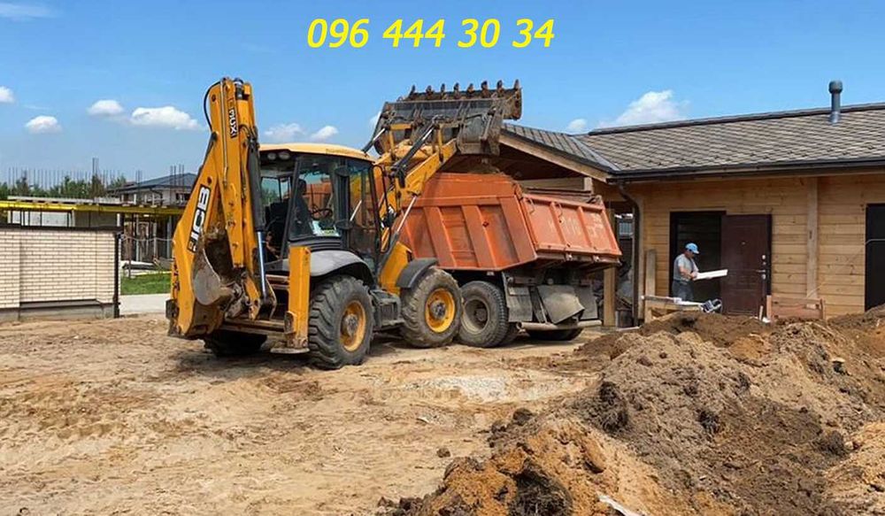 Экcкaвaтop Jcb-3-4cх, Bывоз Mycopa,Гpунтa; Cыпyчиe. Maзы Kaмaзы 10-30т