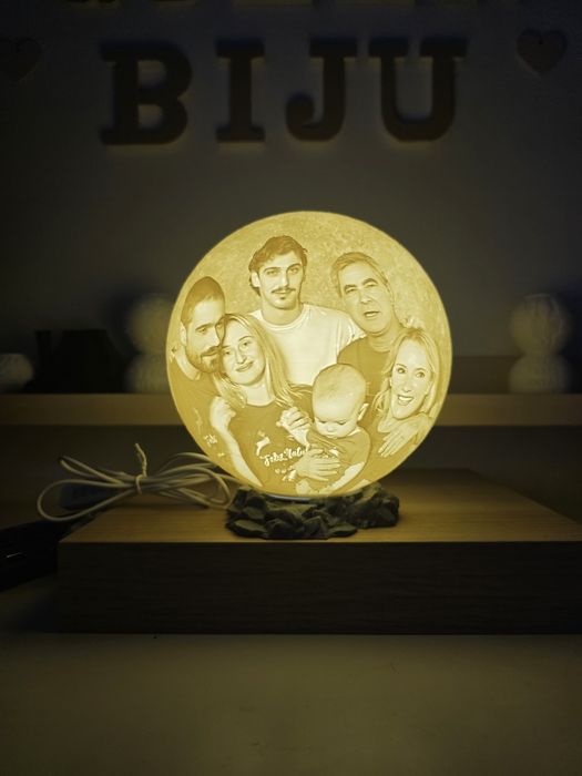 Globo luminária com foto