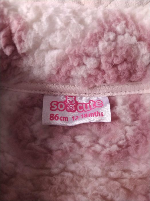 Dziewczęca ciepła bluza sherpa r. 86