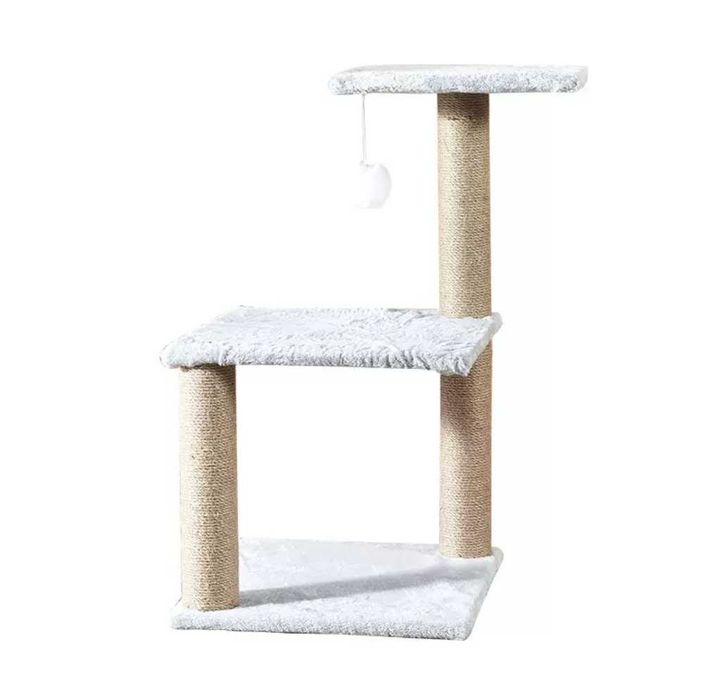 Кігтеточка-комплекс для кота 35×35×60 см з поличками та будиночком