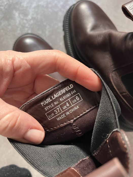 Кожание ботинки черевики Karl lagerfeld  оригінал