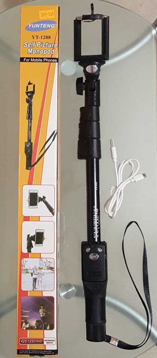 Монопод селфи оригинальный Yunteng YT-1288 с кнопкой-пультом блютуз