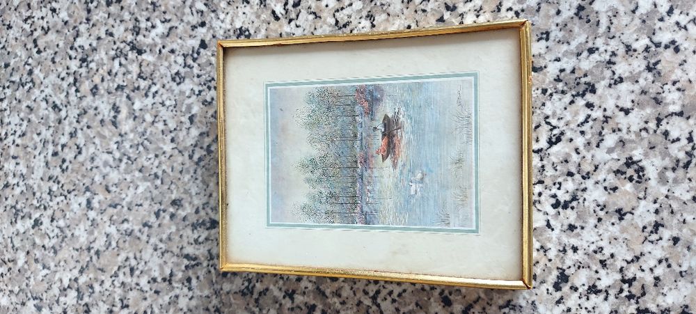 4 Quadros estampados antigos - Vendo Individualmente