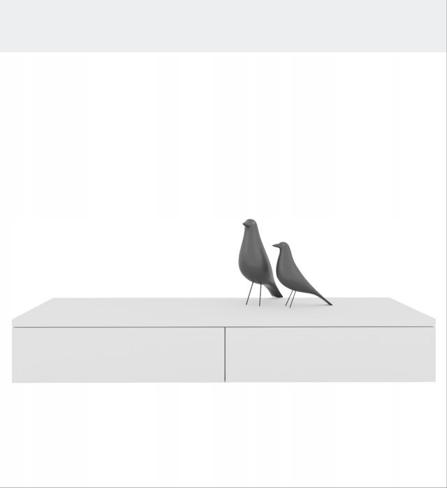 Konsola wiszaca półka biała toaletka 70x40x20