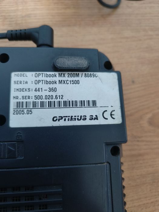 Stary Laptop Optimus Optibook MX 200M + Zasilacz