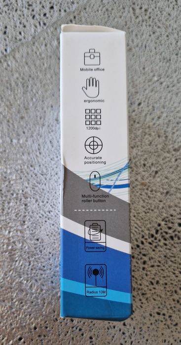 Myszka bezprzewodowa Bluetooth, czarna, ładowarka, nowa
