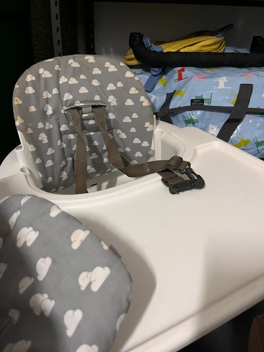 Cadeira e espreguiçadeira stokke com todos acessórios