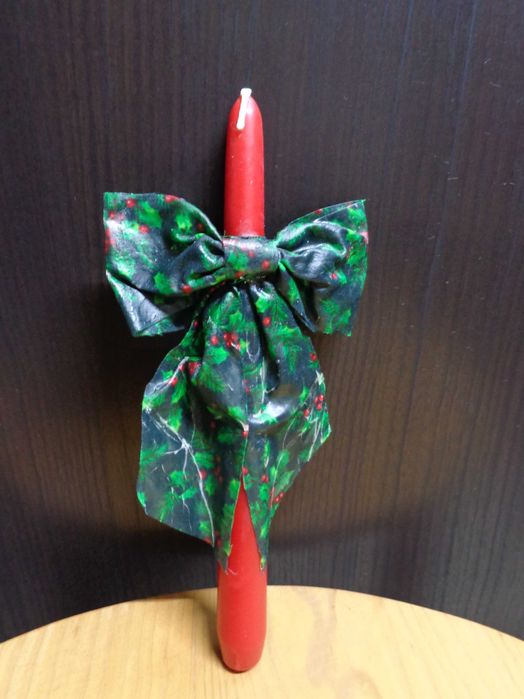 Velas de Natal com laços