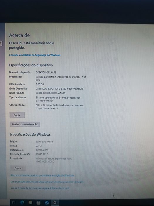 PC Completo — Monitor e Teclado Incluídos, Pronto a Usar