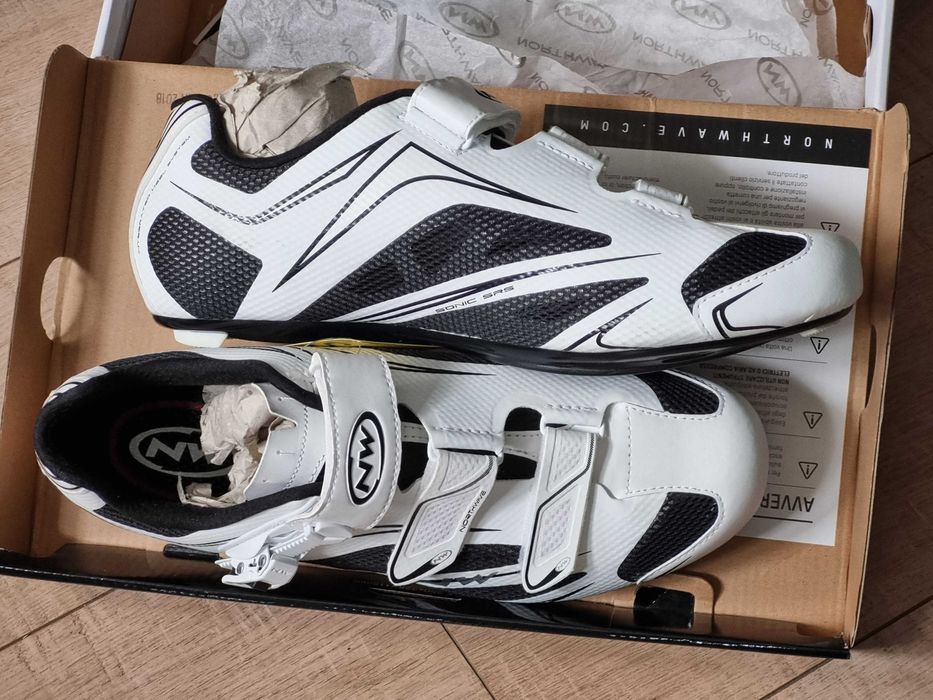 Buty szosowe Northwave Sonic SRS r. 45 białe, nowe SPD