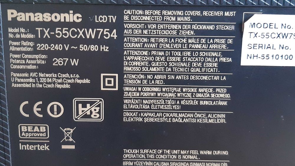 55" 4k PANASONIC TX-55CXW754, гарантія 6 місяців!!!