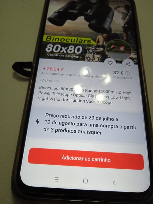 Binóculos Novos de alcance grande 80x80, em caixa