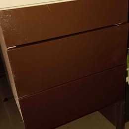 Secretária metálica com 3 gavetas #