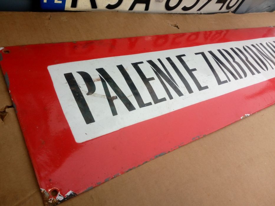 Tablica emaliowana stara PRL loftt.