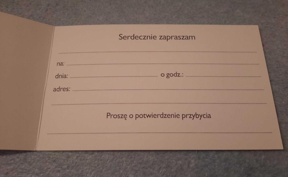 Blankiet 3 sztuki zaproszenie na urodziny 18 lat