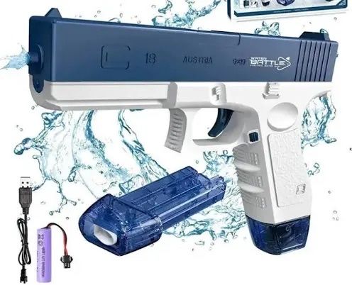 АКЦІЯ!!! Оригінальний Електричний водяний пістолет з 2 магазинами Water Gun Glock оригинальный электрический водяной пистолет с 2 магазинами для воды
