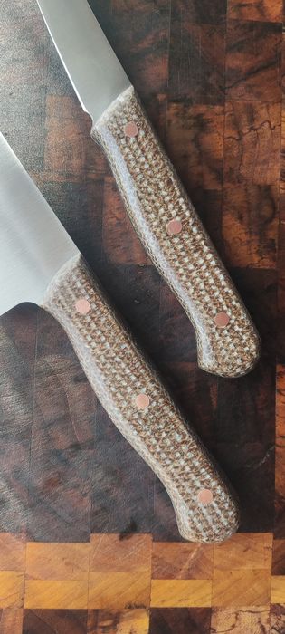 Кухонные ножи ручной работы: Шеф и Универсал. Набор 2шт. Сталь 50Х14МФ