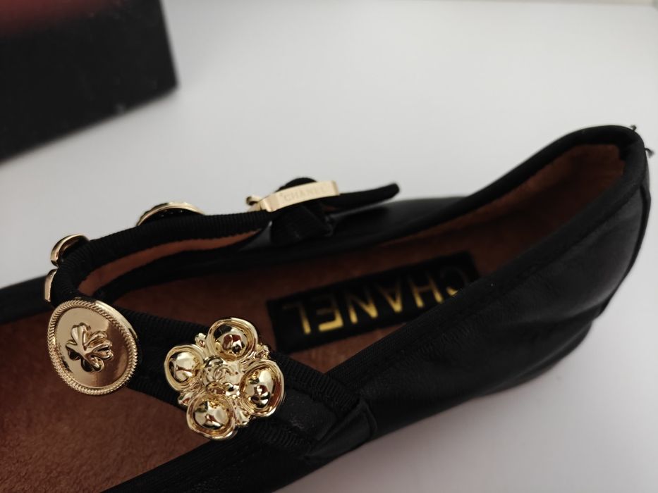 Chanel baleriny baletki CC skóra jagnięca r.39