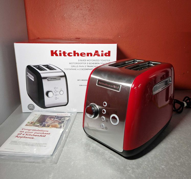 Toster opiekacz KITCHENAID 5KMT221EER 1100W czerwony kompletny