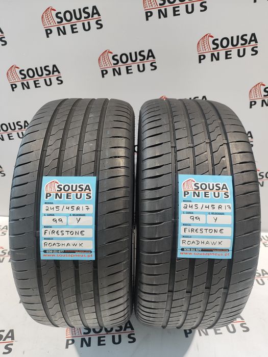 2 pneus semi novos 245-45R17 firestone - Oferta dos portes