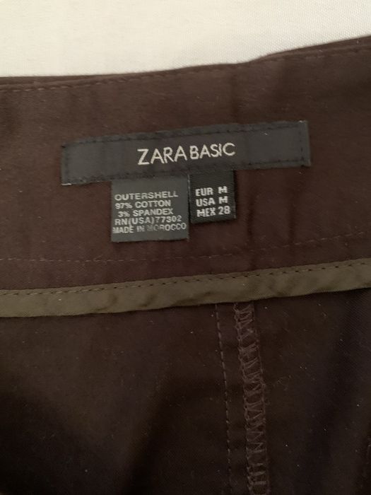 Brazowa spodniczka Zara basic R-M