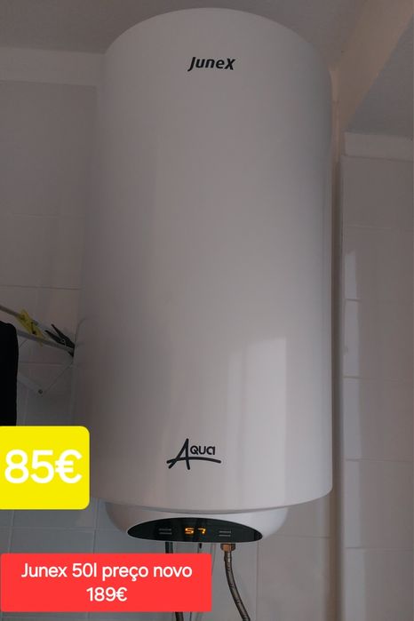 termoacumulador / cilindro inteligente  junex  50l (diametro reduzido para locais apertados),  garantia até 03/2028