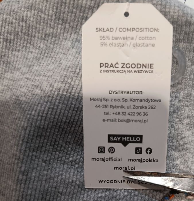 Męska/Unisex szara czapka Moraj typu beanie – bawełna!