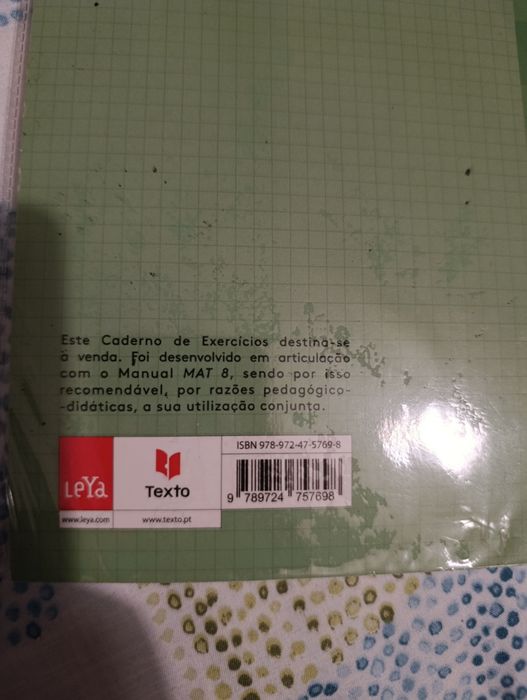 Caderno de exercícios MAT 8