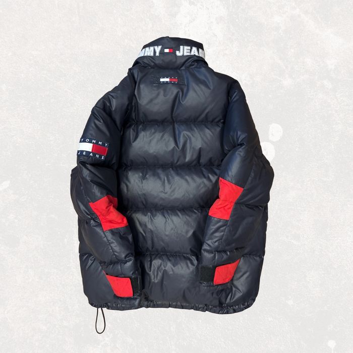 Kurtka zimowa Tommy Hilfiger | L/XL Męska puchowa gruba granatowa