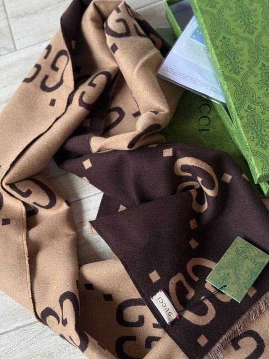 двусторонний шарф Gucci с принтом GG, палантин Gucci Гуччи