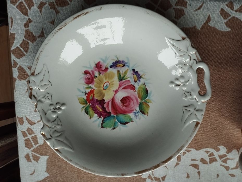 Patera, porcelana śląska ręcznie malowana