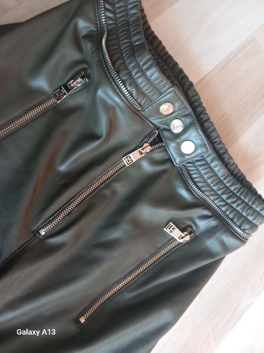 Balmain spodnie damskie skórkowe S