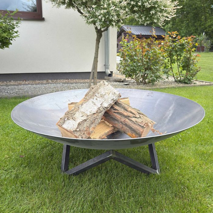 Palenisko ogrodowe stalowe Frame 100 cm misa 3 mm grill duże ognisko