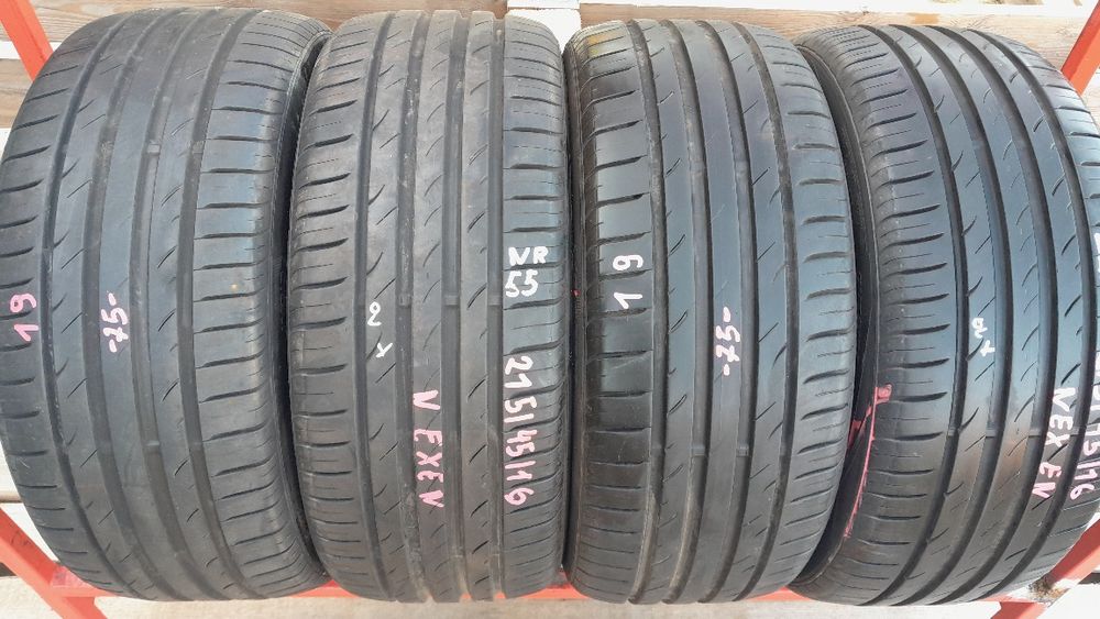 Opony Letnie 215/45/16.HANKOOK.7,5 mm.Adres-ZALESIANY 33 A-przy rondzie(niebieskie banery).PISEMNA GWARANCJA