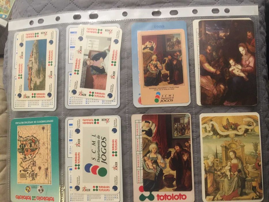 lote  48 calendários bolso anos 80/90  relativos  aos Jogos Santa Casa
