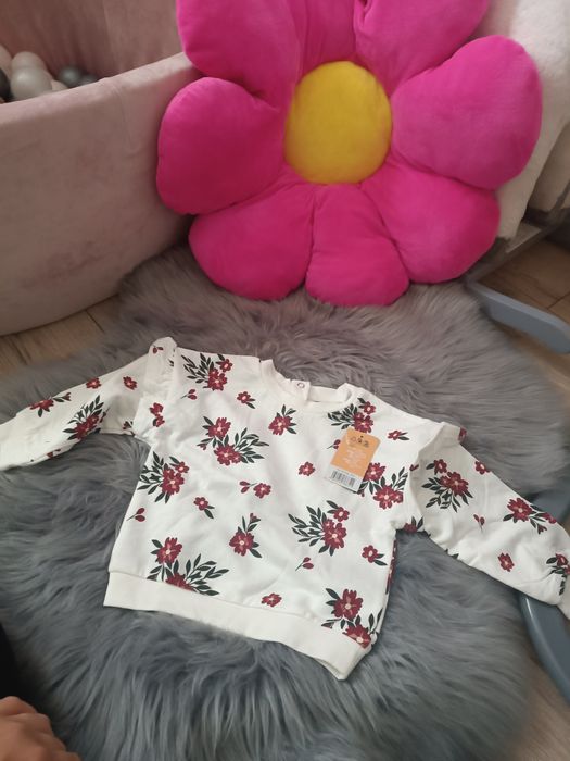 Bluzka niemowlęca w kwiaty 74/80