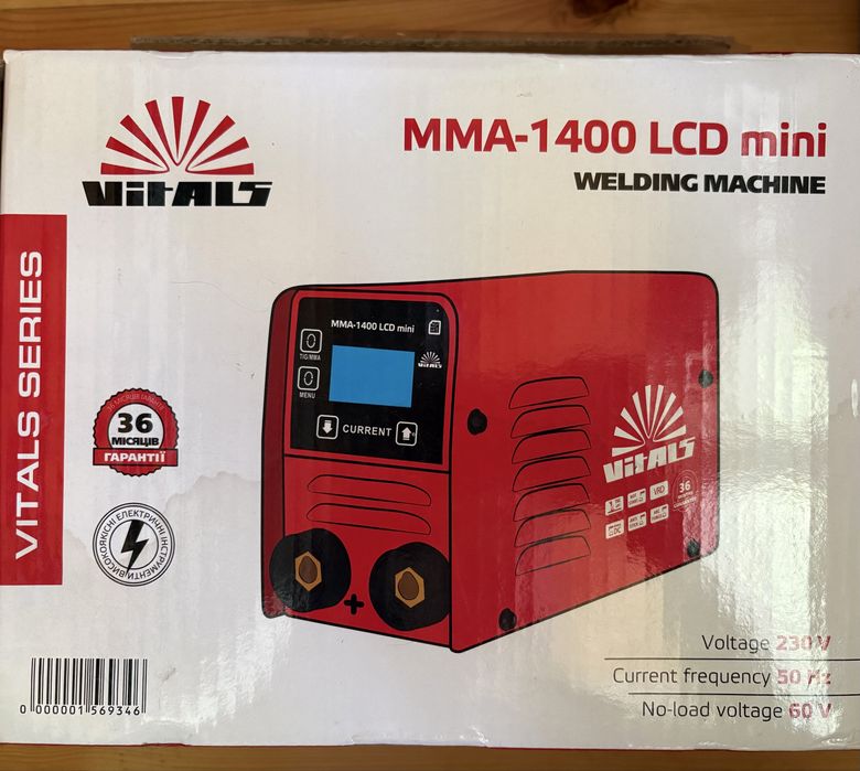 Зварювальний інвертор Vitals MMA-1400 LCD mini — новий