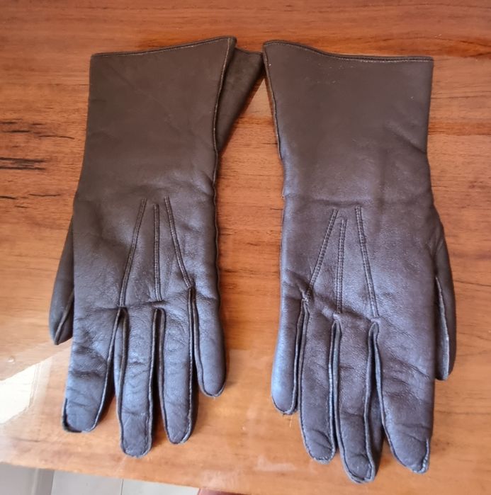 Luvas vintage, em pele genuína