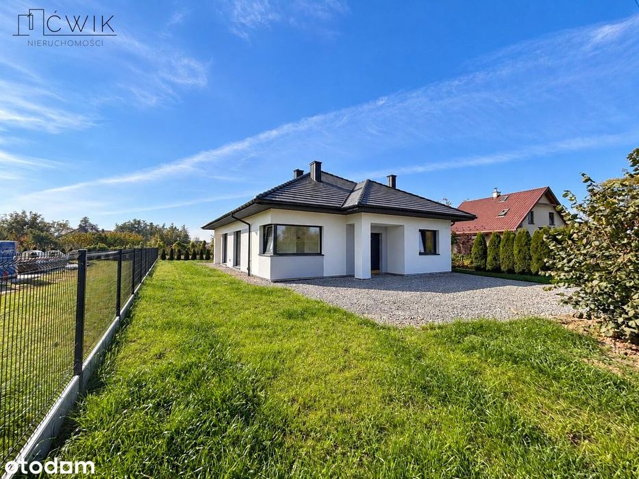 Nowoczesny dom parterowy 123,85 m² | 8,2 ar | 2,5 km od Bochni