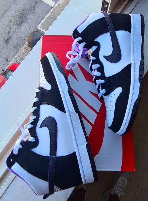 Ténis novos a estrear na caixa Nike Dunk High Retro Premium EMB 42,5.