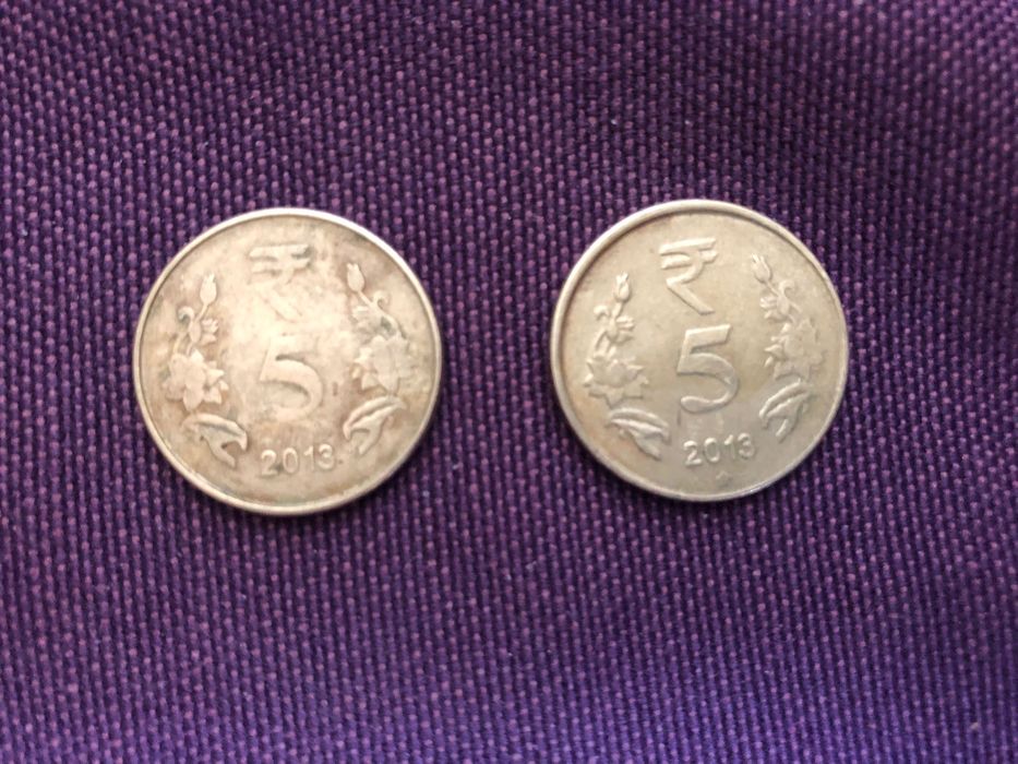 Монета 5 рупий 2013 года (Индия)