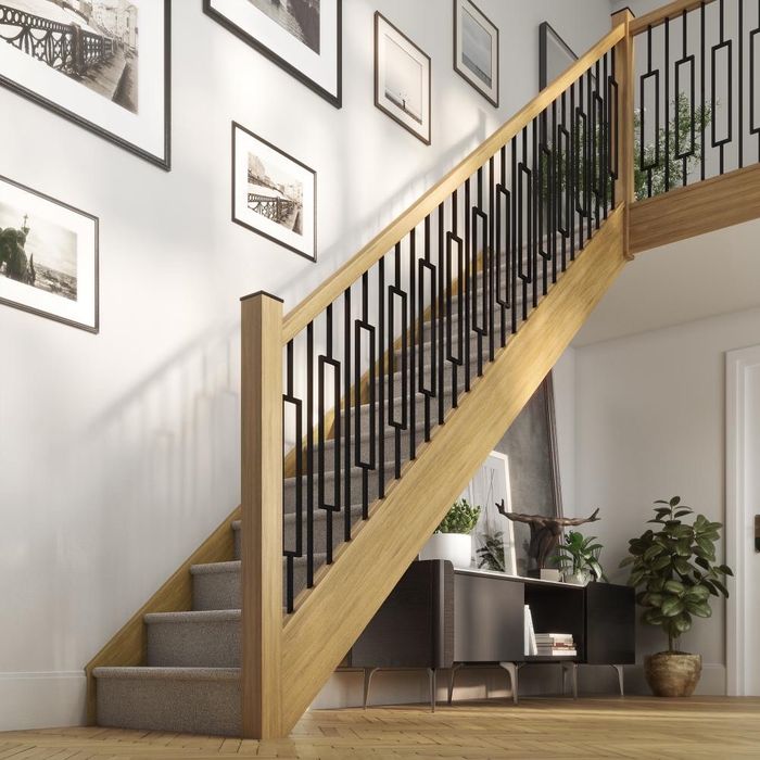 Tralka metalowa loft czarna 112cm