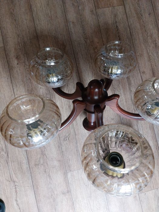 Żyrandol PRL Vintage